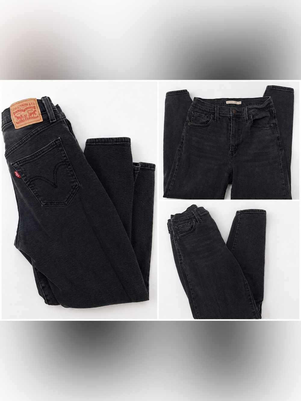 Levi’s High Waisted Mom Jeans Black Wash Size 26